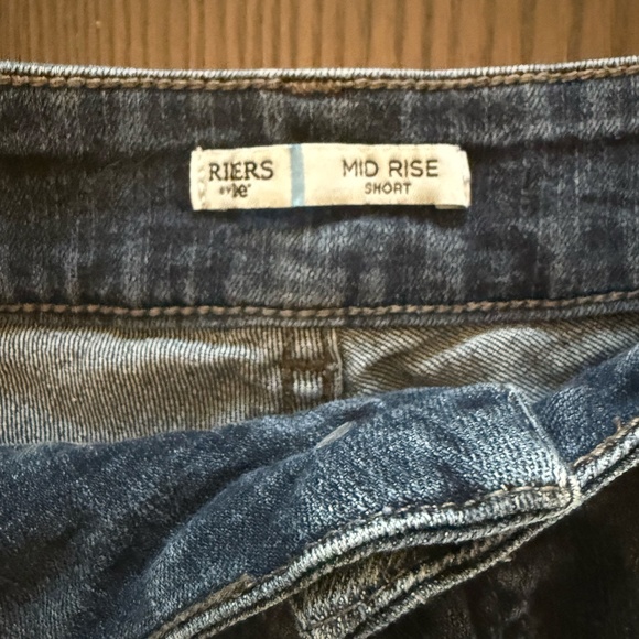 Riders by Lee | Mid-Rise Dark Wash Denim Bermuda Shorts | (6) - Picture 2 of 3